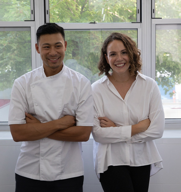 Bonbite NYC Co-Founders Winston Chiu and Kyley Cheever in Bonbite Kitchen